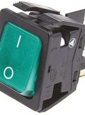 Arcolectric Bulgin C6053ALNAM绿色带灯船型开关16A125V