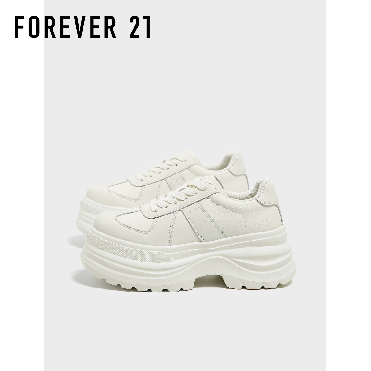 F21超厚底小白鞋女款2025新款