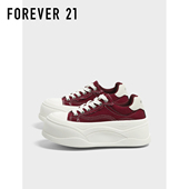 女款 2026新款 春季 F21超厚底红色帆布鞋 增高轻便百搭低帮学生板鞋