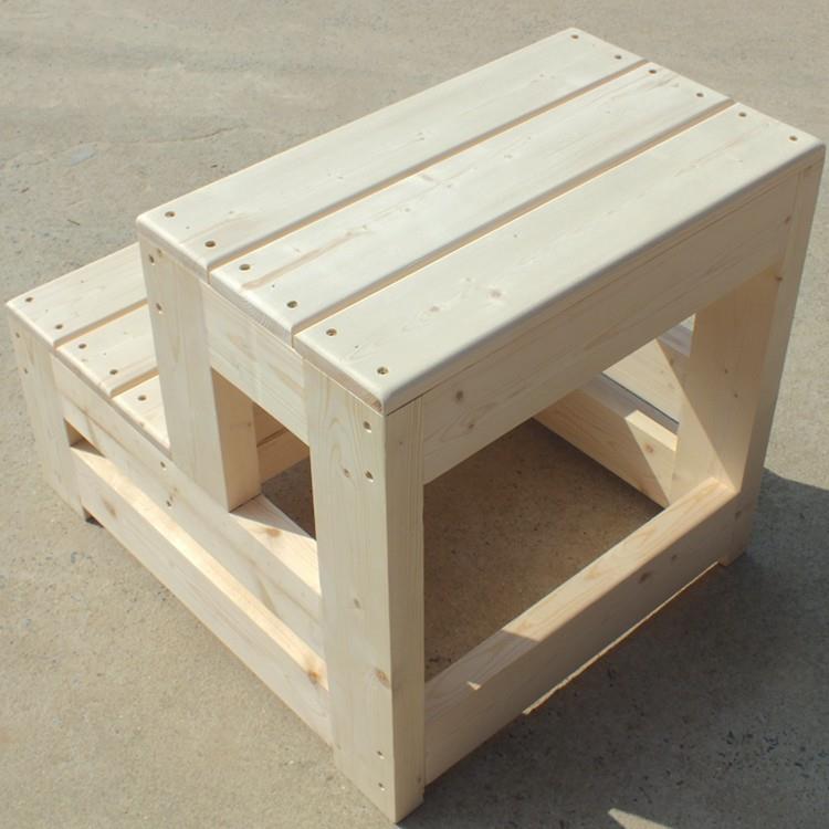 家用梯实木三步梯凳两用梯凳子台阶脚踏板凳登高梯二步梯踏步楼梯