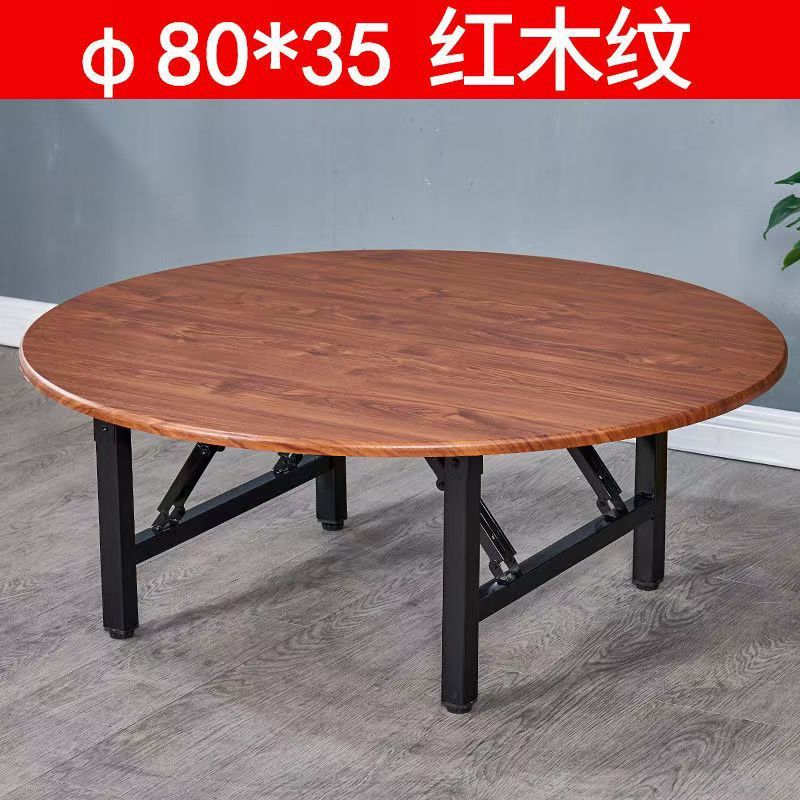 简约家用折叠圆桌床上摆摊