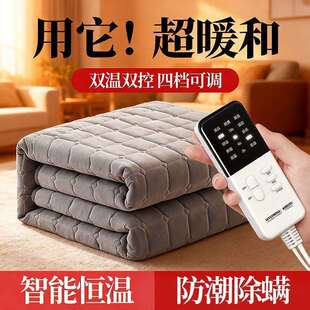 水暖电热毯家用暖脚宝暖垫双人双控开关水循环暖垫调温电褥子