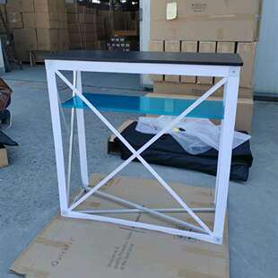 便携式铝合金拉网促销台展览展会接待桌可折叠长方型