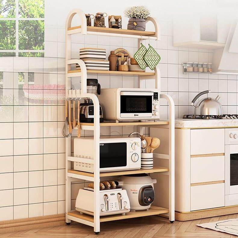 厨房多层落地置物架多功能储物柜锅具收纳烤箱微波炉架子
