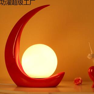 创意天鹅结婚卧室床头灯现代简约浪漫温馨艺术个性婚房长命台灯