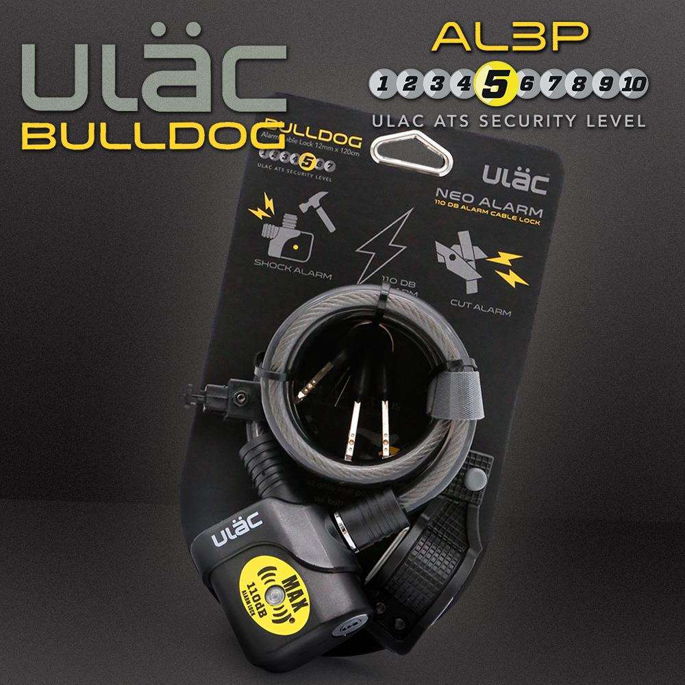 AL-3P优力ULAC自行车锁双重自行车报警器钢缆警报锁山地车车锁