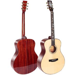 斗牛士吉他全单板41寸圆角木吉他成人专业演奏乐器全单云杉桃花芯