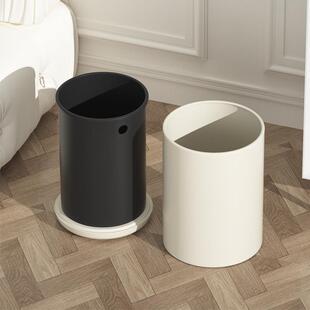 垃圾桶高颜值家用客厅厨房卧室卫生间现代简约双层无盖奶油风新款