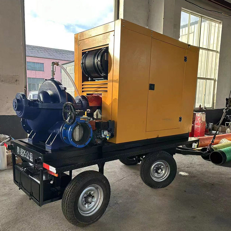 防汛抢险泵车大流量移动抗旱移动泵车柴油抽水机水泵机器
