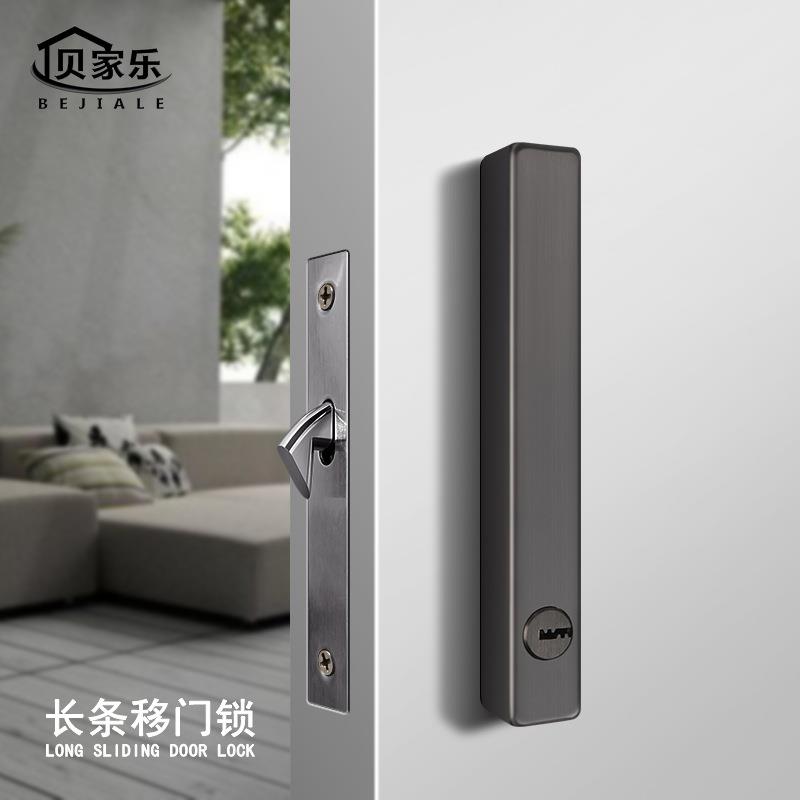 简约锌合金移门钩锁厨房阳台平移木门单钩锁卫生间浴室推拉移门锁