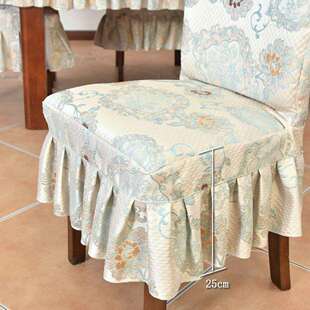OQ5M欧式桌椅套套装布艺连体椅子套桌罩全套餐桌布加厚蝴蝶结