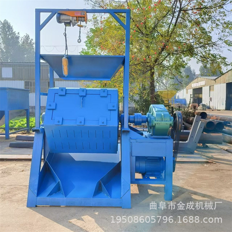 金成中心轴注水式火烧铁滚筒抛光机 金属件去毛刺六角除锈研磨机