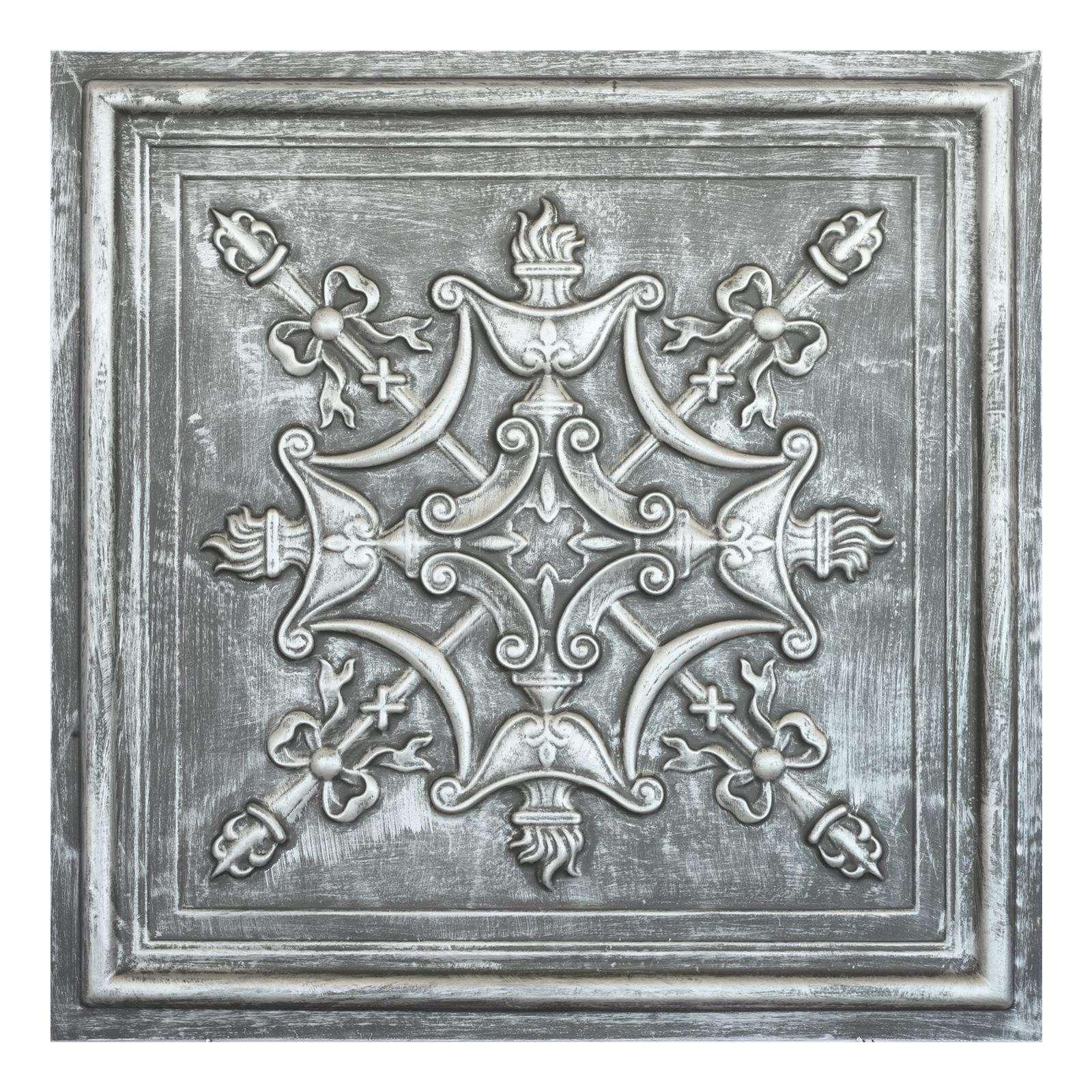 605x605mm复古宫廷风美式风格吊顶天花板装饰面板铁黑银PL07