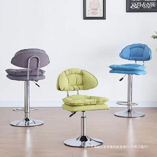 美甲桌椅吧台椅子顾客椅升降滑轮转椅美甲师椅子凳美睫化妆椅