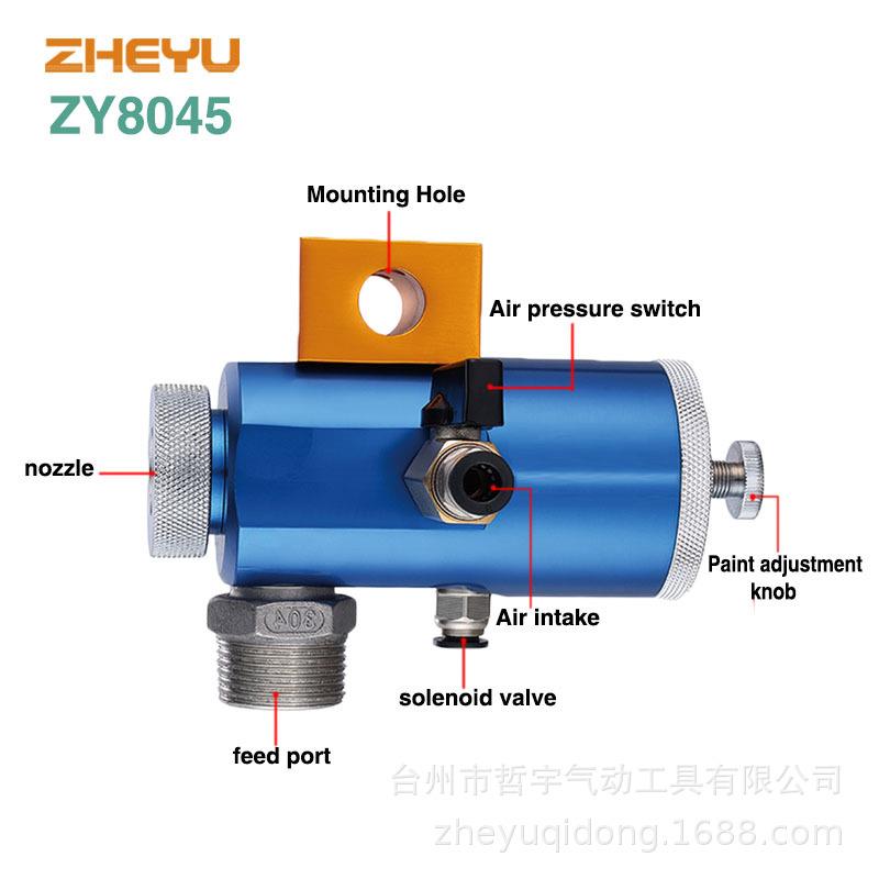 ZY8045自动真石漆喷枪腻子砂浆石膏喷漆枪防火防水抗裂喷涂机喷枪