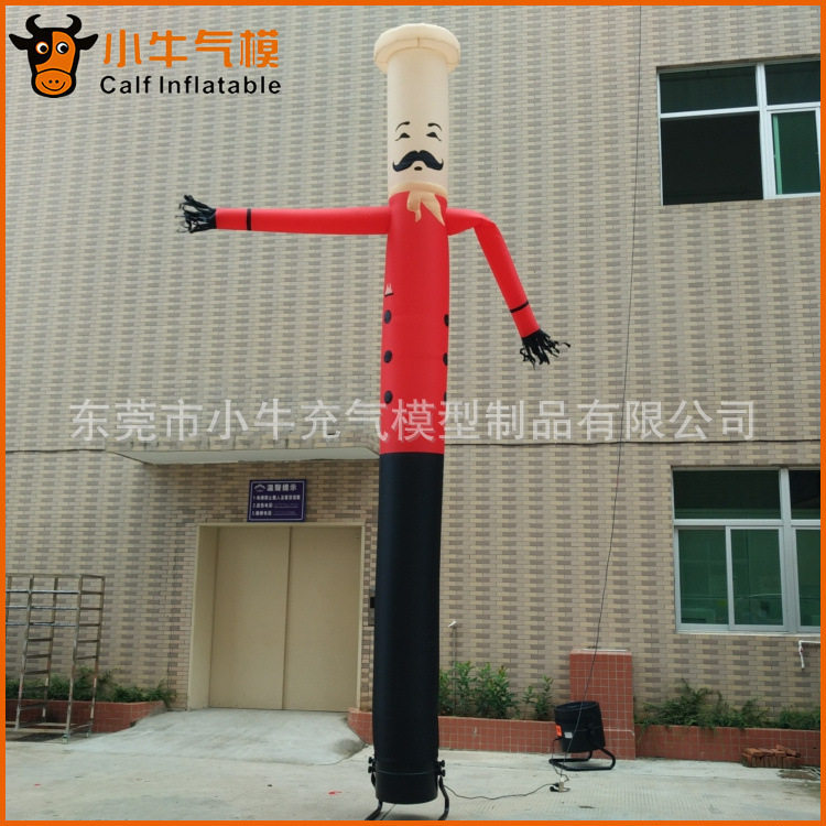 餐厅宣传厨师造型充气舞星人偶卡通道具模型巨大型软膜雕塑