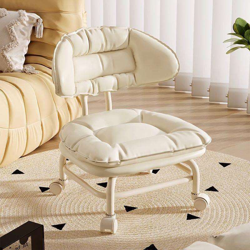 万向轮小凳子家用矮凳带娃神器儿童软垫带靠背板凳静音移动滑轮凳