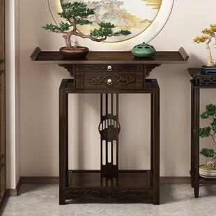 家用中式玄关柜入户正对门条几客厅墙边装饰柜置物台隔断柜