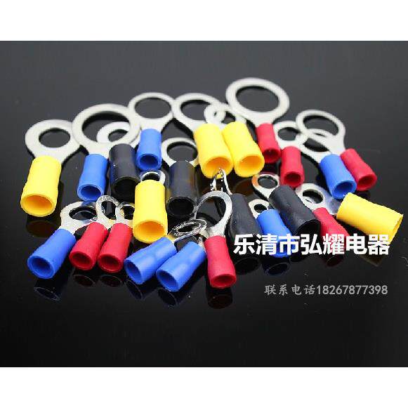 圆形预绝缘端子rv5.5-5接线端子紫铜厚1MM铜鼻子国标500只
