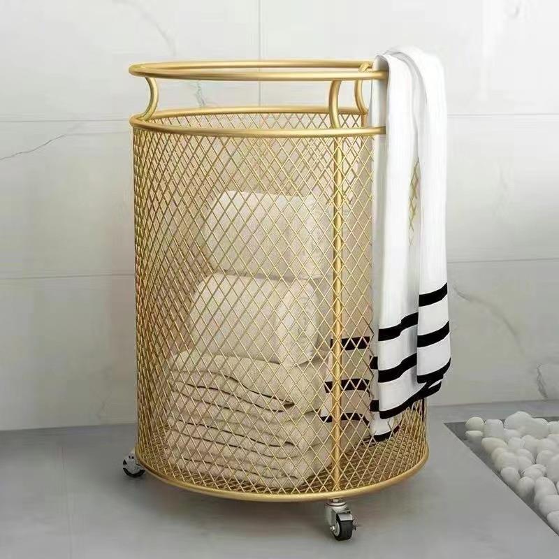 北欧可移动简约脏衣篮折叠收纳篮家用轻奢脏衣服收纳筐浴室洗衣篓