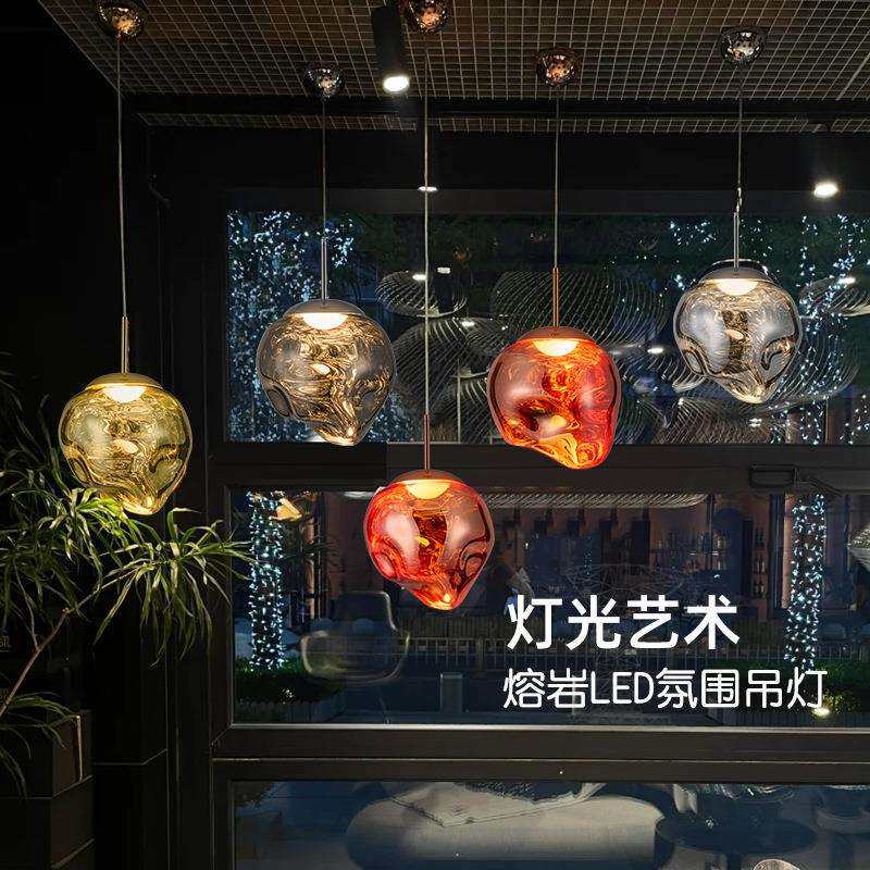led吊灯楼梯熔岩吊灯大别墅loft复式挑客厅长线吊灯餐厅吧吊灯