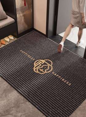 灰色入户门地垫玄关耐脏免洗脚垫家用门外防滑门垫大门口进门地毯