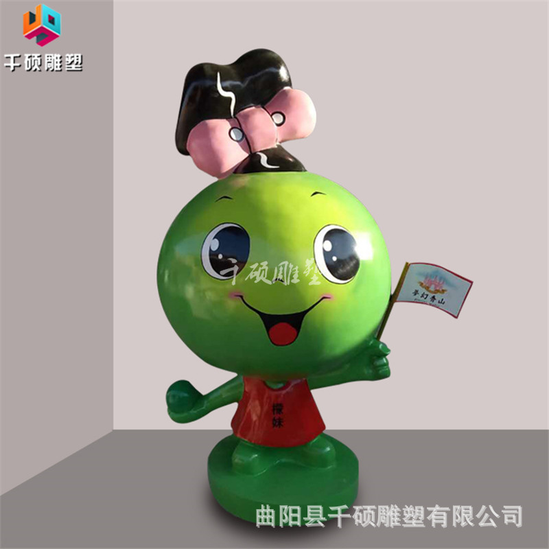 玻璃钢雕塑制定卡通柠檬人物雕塑大型户外广场商场步行街装饰摆件