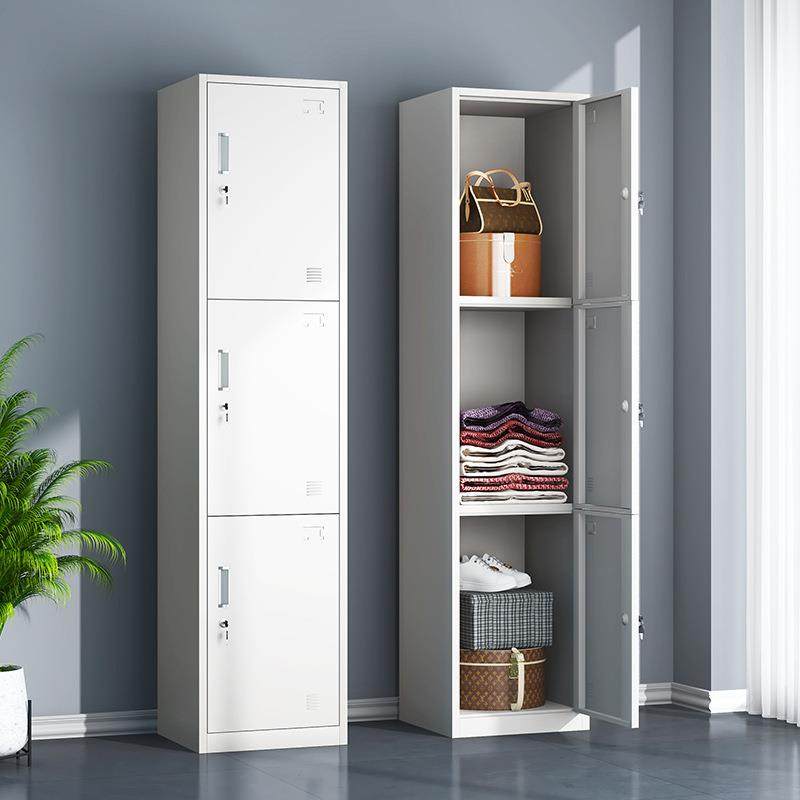 单门更衣柜铁皮柜单人柜员工柜储物柜钢制更衣箱简易小办公衣柜