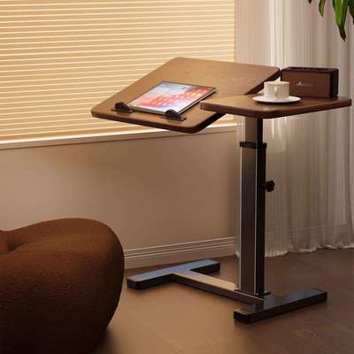 木可移动升降边几床边卧室家用桌子折叠电脑桌书桌客厅办公沙发