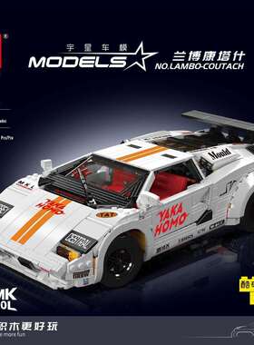 宇星13194-5科技系列跑车兰博康塔什儿童益智拼装积木玩具模型车