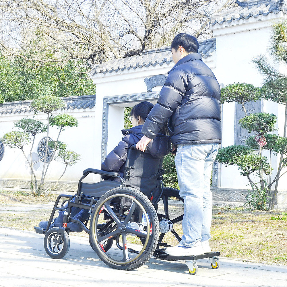电动轮椅双人配件后置载人双人款后置配件老人折叠电动轮椅车