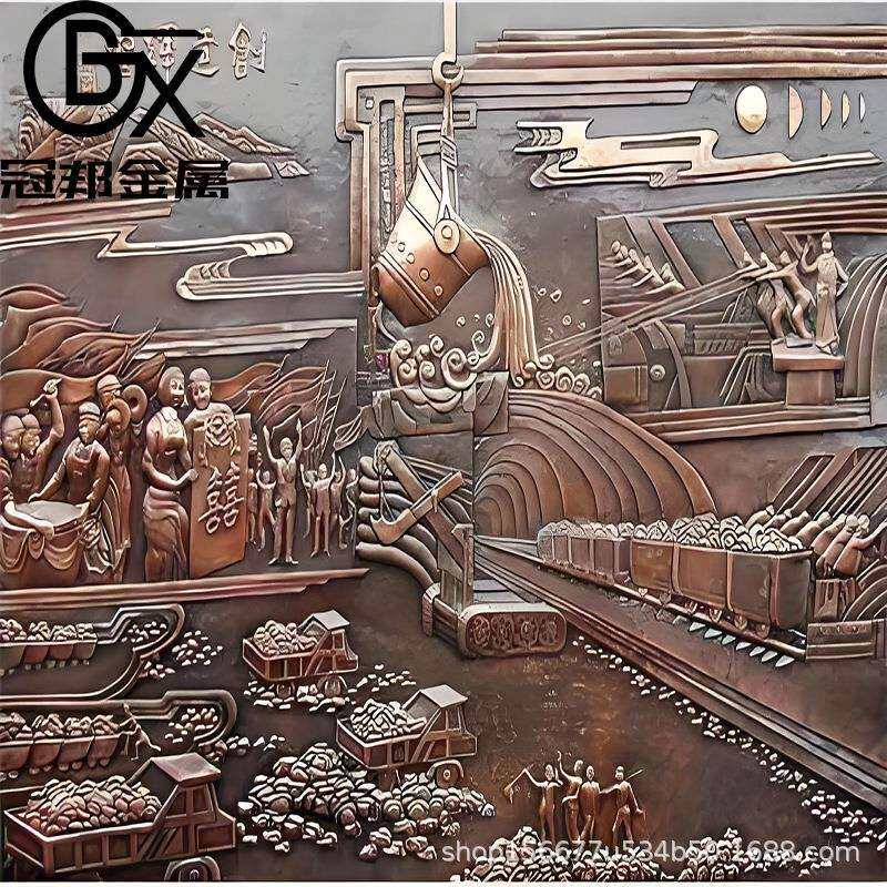 锻铜浮雕古代故事仿古铜校园户外大型文化墙壁画影壁墙铸铜壁挂