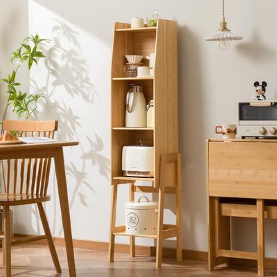 厨房置物架落地多层储物柜餐边收纳柜家用多功能窄缝隙夹缝架实木