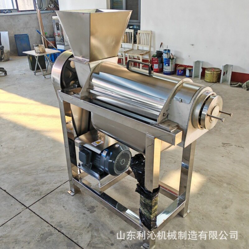 厂家供应 1.5吨油甘果螺旋榨汁机 大型生姜柚子柑橘破碎压榨机