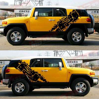 适用FJ酷路泽车贴拉花车身个性改装饰贴丰田FJ酷路泽彩条汽车贴纸