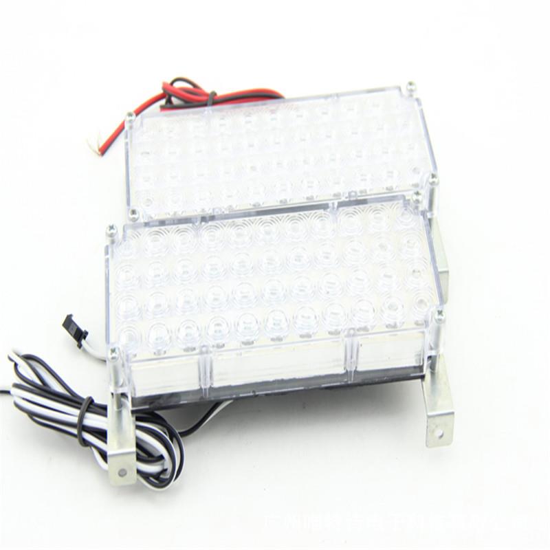 汽车LED爆闪警示灯一拖二中网开道安防频闪灯12V24VLED-18A