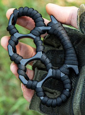 德国%康斯坦丁防身武拳虎拳扣指虎指四指钛合金虎手撑子金属合法