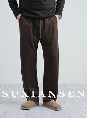 【大头叔叔】2025冬季马家加厚醋酸羊毛休闲百搭小弯刀裤DDK7175