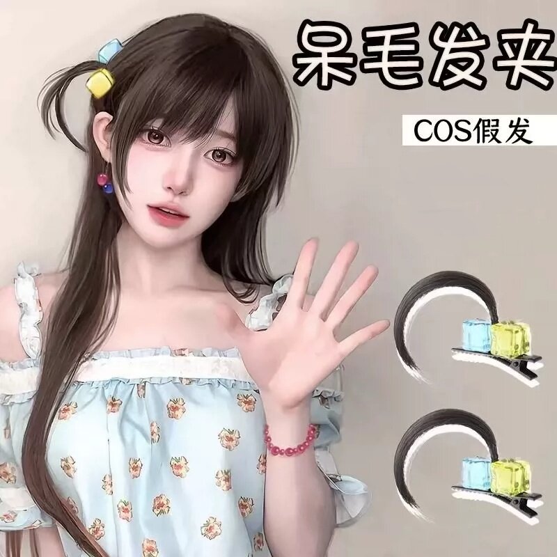 二次元呆毛假发日系发夹新款