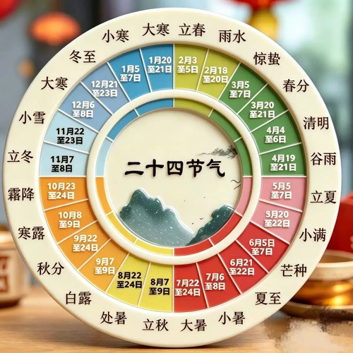 二十四节气磁吸冰箱贴国风文创