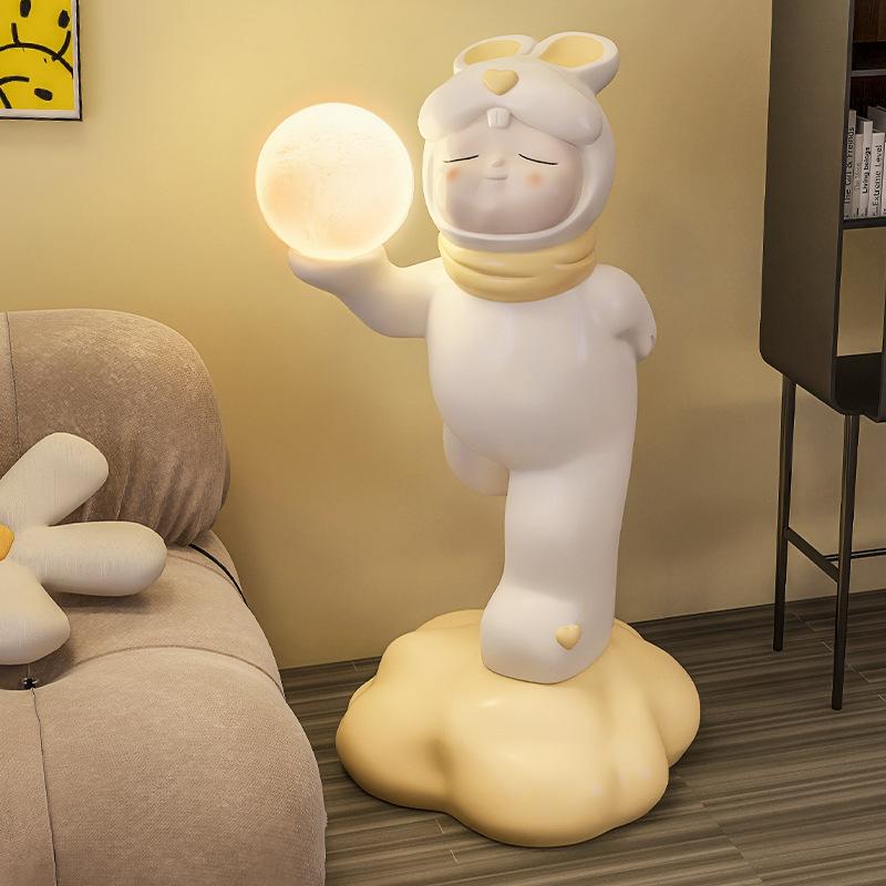 北欧卡通落地灯可爱造型客厅餐桌卧室床头氛围灯艺术立式台灯网红