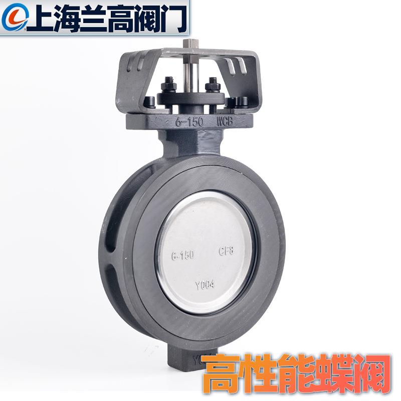 阀门D72F-16C铸钢手动双偏心软密封对夹式高性能蝶阀