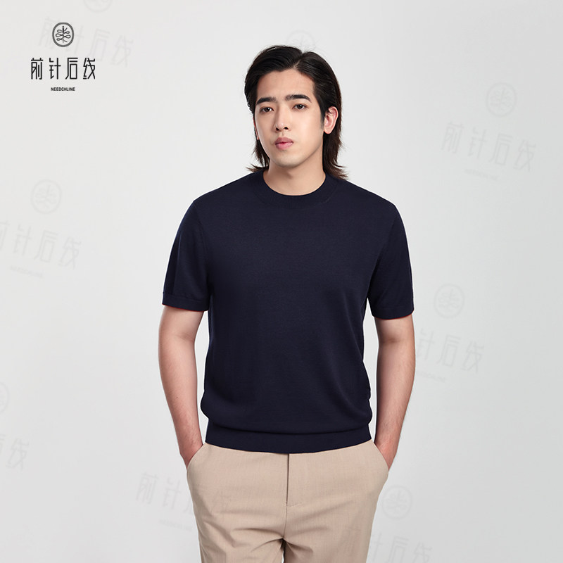 100%纯羊绒半高领短袖男士春季上新轻奢男款高级感男装内搭打底衫,男装,羊绒套衫,淘宝优惠券,粉丝福利购,淘宝优惠卷