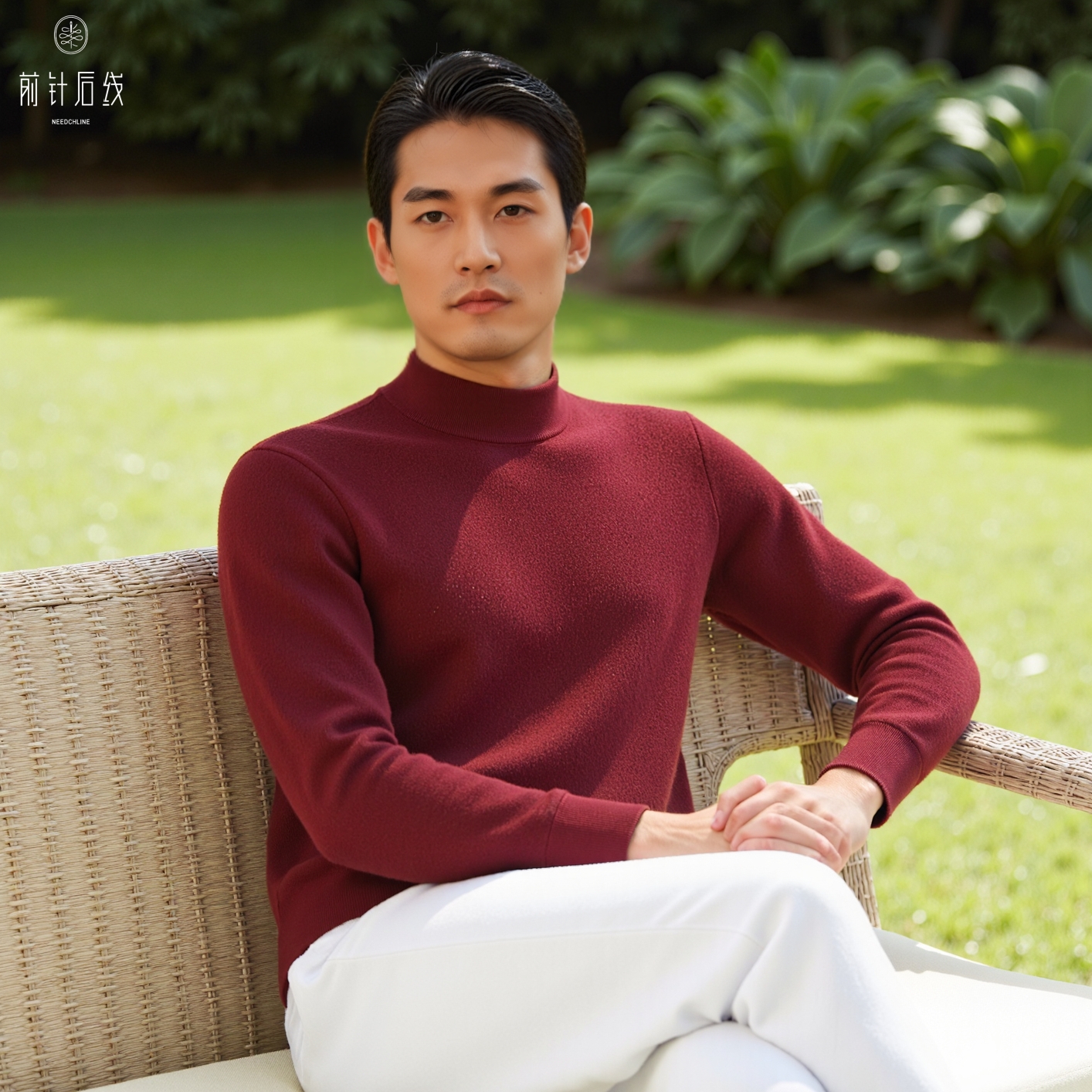 纯羊绒男士秋冬半高领厚款