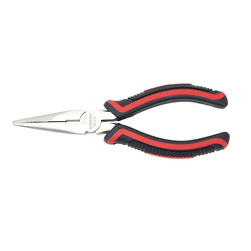 力易得E5121B双色柄美式6英寸尖嘴钳小平口钳珠宝钳子钢丝不锈钢