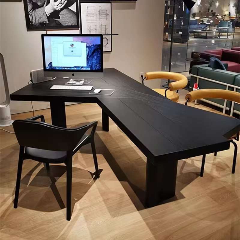 现代设计师蝴蝶型办公桌家用书房电脑桌工作室办公桌扇形写字书桌