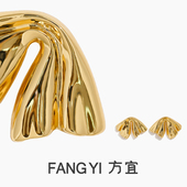 骑士蝴蝶结松弛浪漫氛围高级感耳饰 方宜FANG FY027