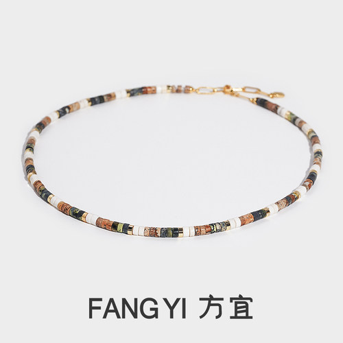 方宜FANG YI 沐光森林项链潮搭小众串珠锁骨链FY018