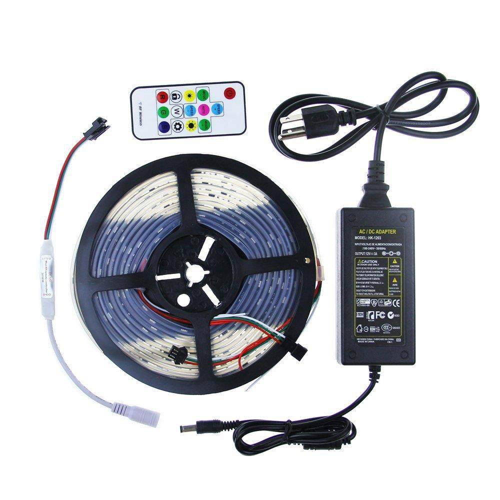 WS2811 套装 12V led全彩跑马灯条 5050灯珠30灯配电源控制器