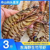 舟山竹节虾海捕斑节虾鲜活冷冻基围虾超大虎虾大海虾海鲜水产食用